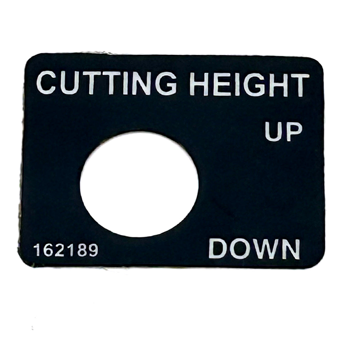 Grasshopper part 162189 — DECAL - CUTTING HEIGHT