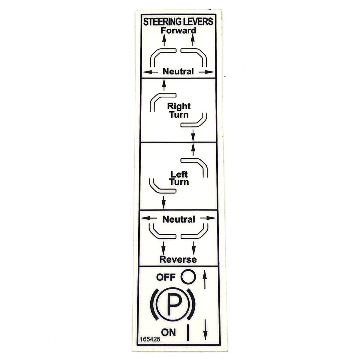 Grasshopper part 165425 — DECAL PICT - STEERING 700/900