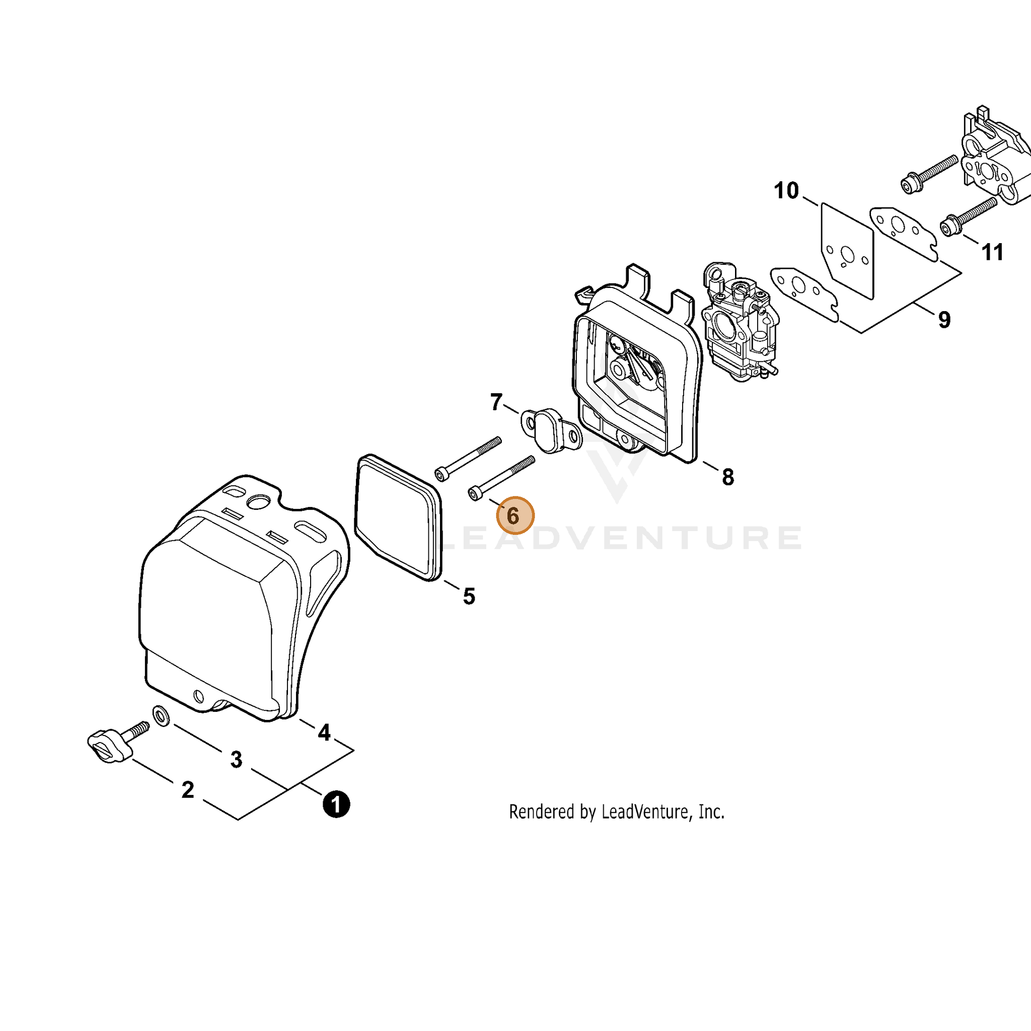Genuine ECHO - Bolt 5 X 60 - 9110905060 | Oakboro Tractor