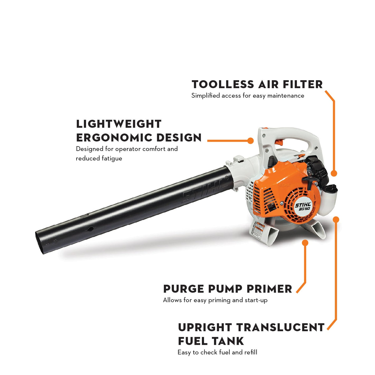 STIHL - BG 50 Leaf Blower - Handheld Blower - 4229-011-1722-US photo 7
