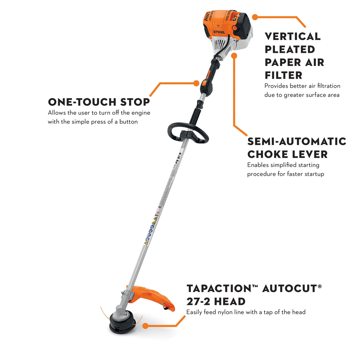 STIHL - FS 91 String Trimmer - R Trimmer Loop Handle - 4180-200-0506-US photo 7