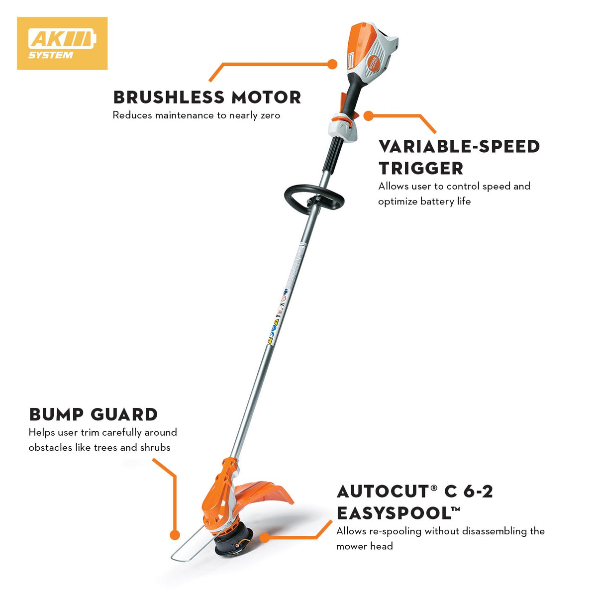 STIHL - FSA 60 String Trimmer - R Set w/ AK 20 & AL 101 - FA04-011-5741-US photo 11