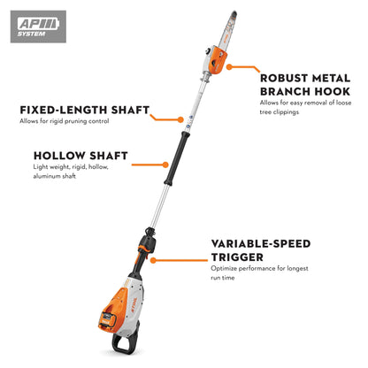 STIHL - HTA 150.0 Pole Saw - Cordless Pole PRUNER,25CM/10" - LA01-200-0024-US photo 11