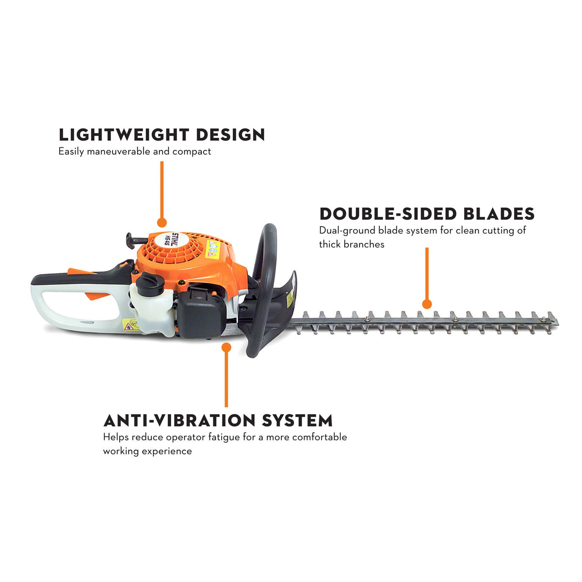 STIHL - HS 45-Z Hedge Trimmer - 450mm/18" - 4228-011-2944-US photo 3