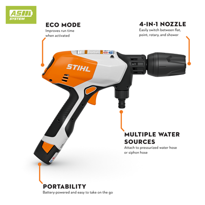 STIHL - RCA 20.0 Pressure Washer - Set Battery Cleaner - RA02-011-7611-US photo 20