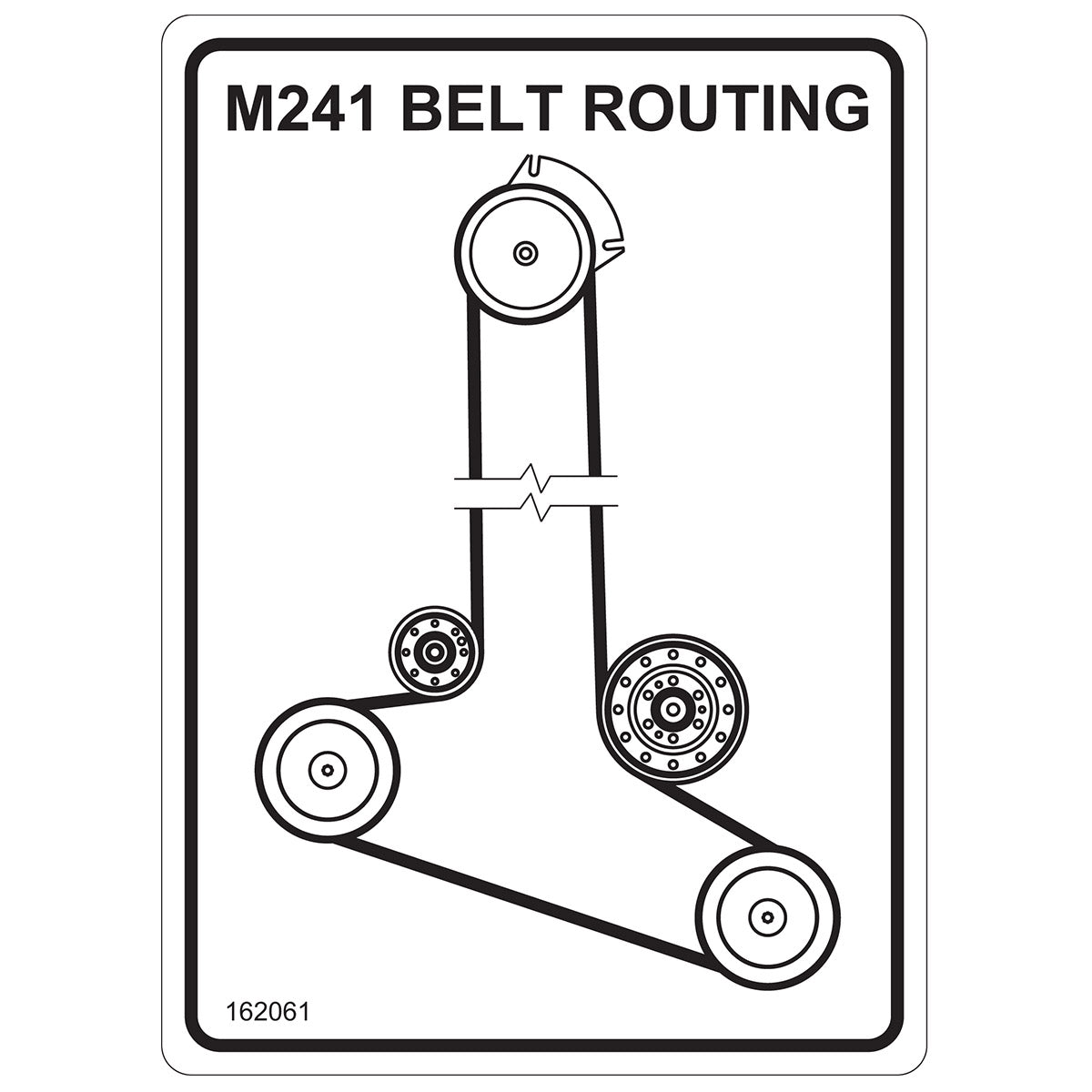 Grasshopper part 162061 — DECAL - BELT ROUTING M241