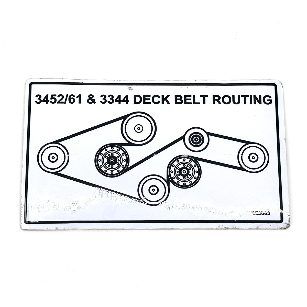 Grasshopper part 162063 — DECAL - BELT ROUT 3452/61 3344