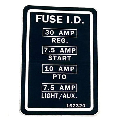 Grasshopper part 162320 — DECAL - FUSE ID