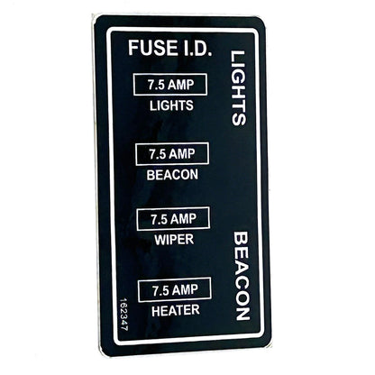 Grasshopper part 162347 — DECAL -FUSE/SWITCH - ENCLOSURE