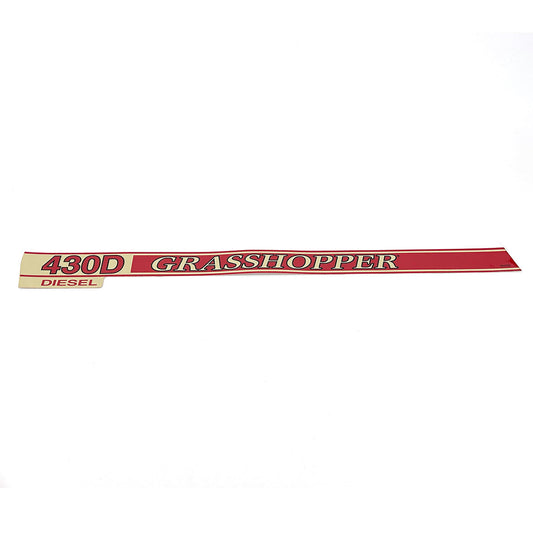 Grasshopper part 163755 — DECAL - 430D TRIM LT