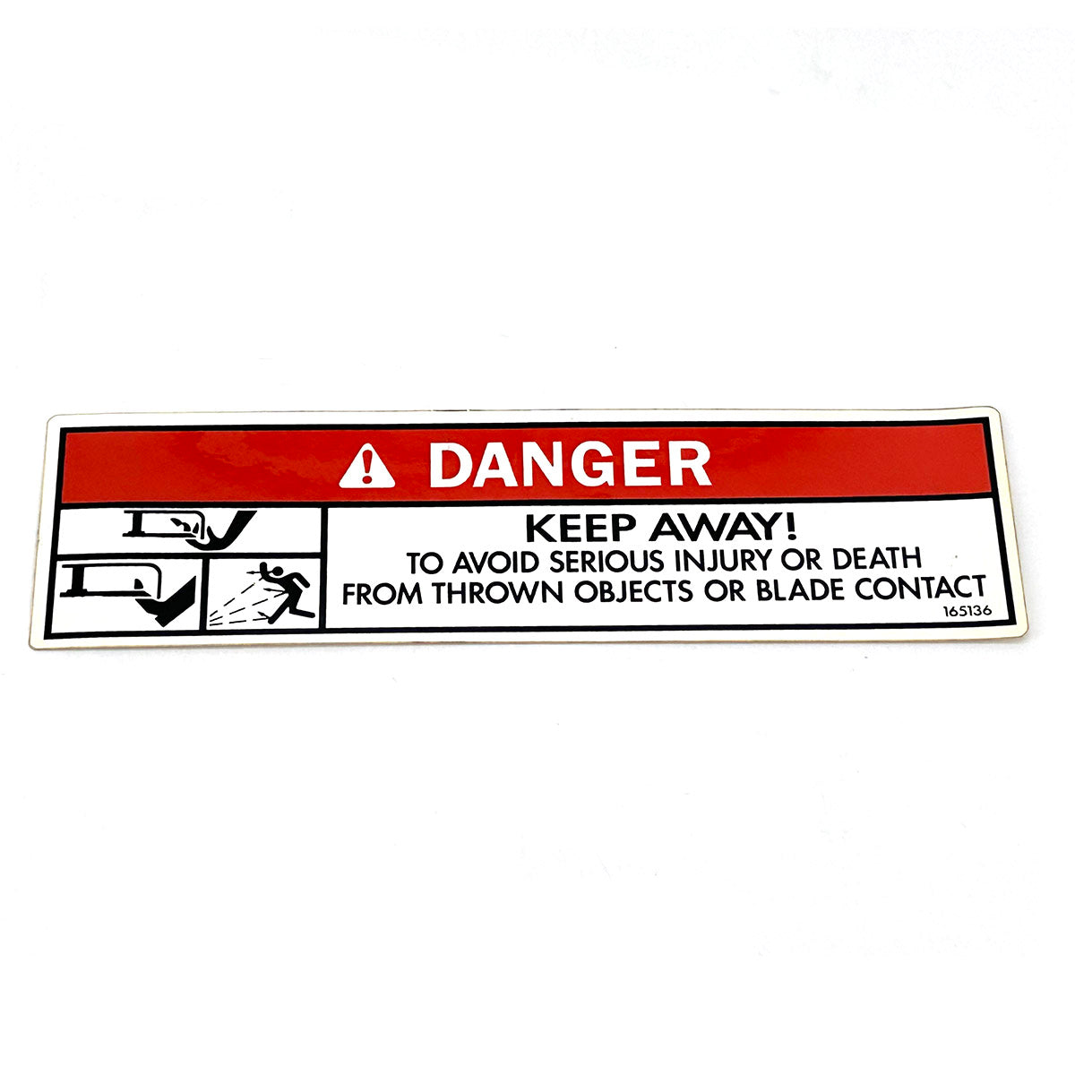 Grasshopper part 165136 — DECAL-KEEP AWAY THROWN OBJECTS