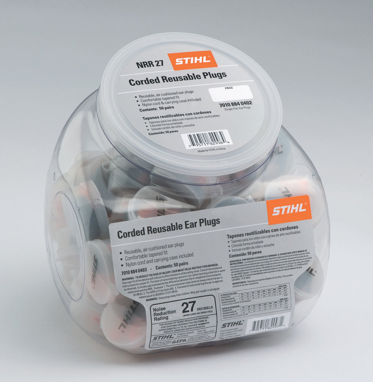 STIHL - Nrr 27 Poly Ear Plugs W/cord - 7010-884-0401 photo 2