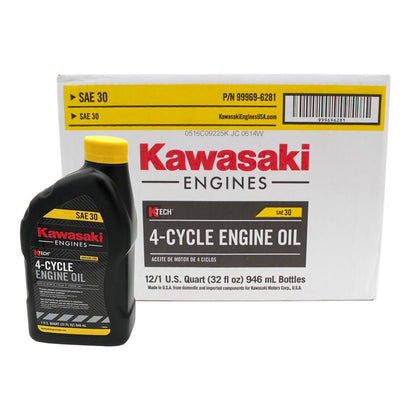 Kawasaki Power - Spare Parts - 99969-6281-CASE - OIL - 4 CYL SAE30 - 12 QT (CASE)