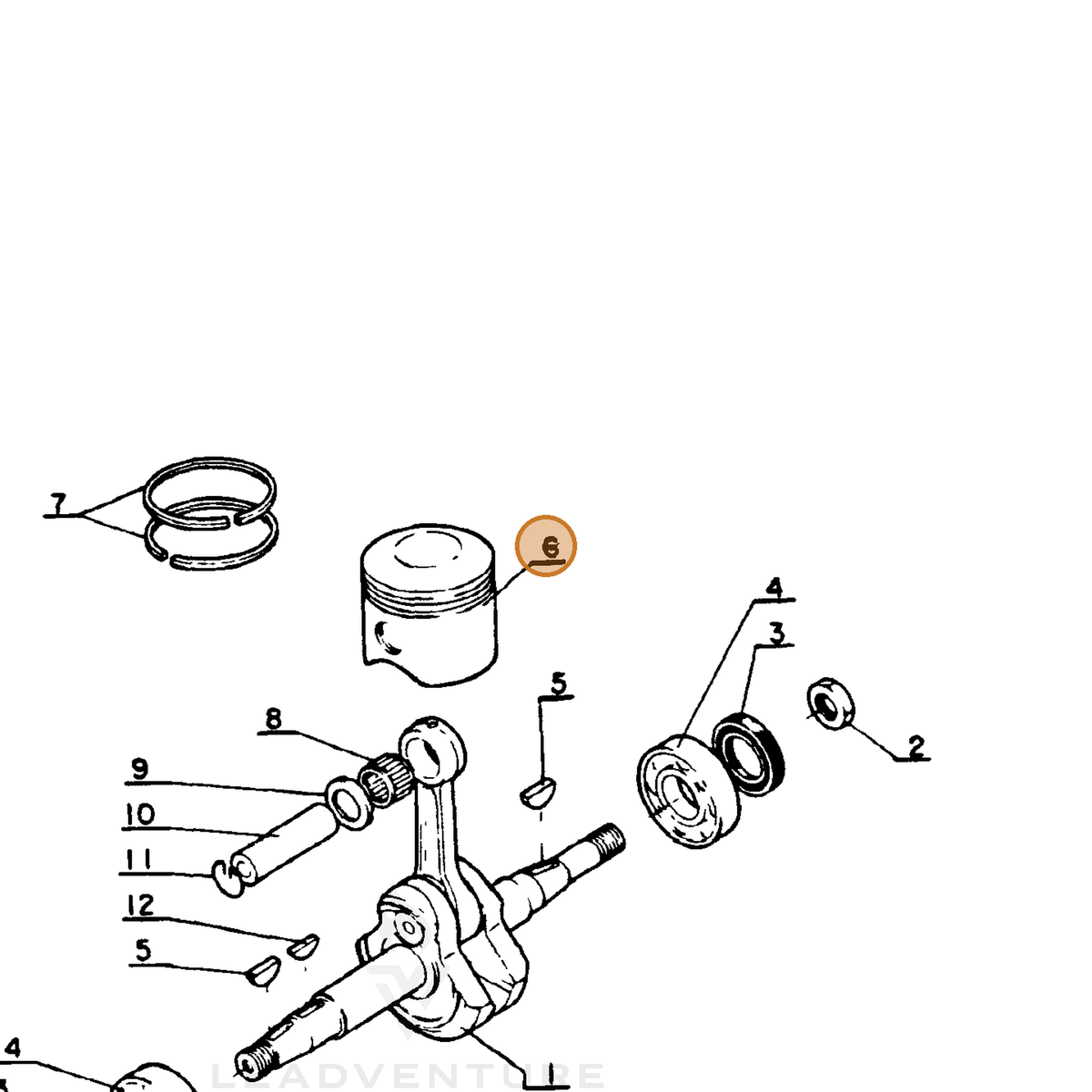 ECHO part 10000000330 — IPL diagram snippet (6x zoom, amber highlight)