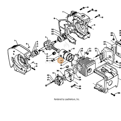 ECHO part 10000012430 — IPL diagram snippet (6x zoom, amber highlight)