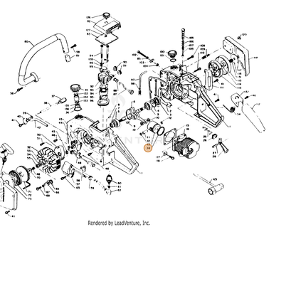 ECHO part 10001111230 — IPL diagram snippet (6x zoom, amber highlight)