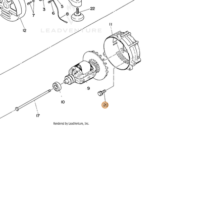 ECHO part 100011308180 — IPL diagram snippet (6x zoom, amber highlight)