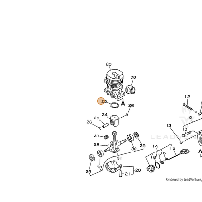 ECHO part 10001137330 — IPL diagram snippet (6x zoom, amber highlight)