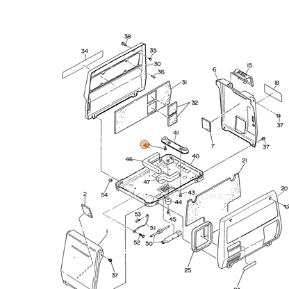 ECHO part 100011406120 — IPL diagram snippet (6x zoom, amber highlight)