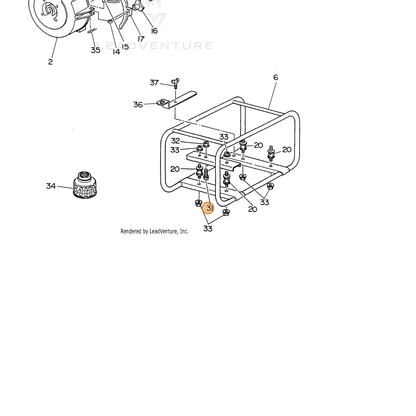 ECHO part 100011410450 — IPL diagram snippet (6x zoom, amber highlight)