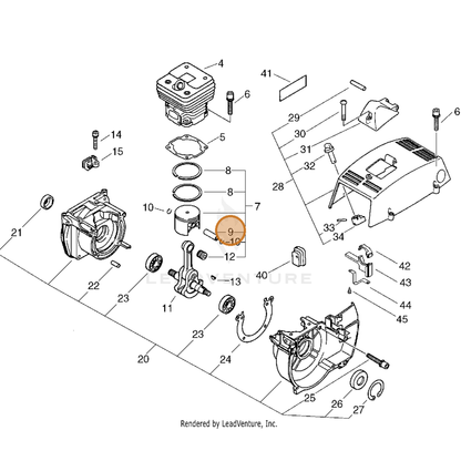 ECHO part 10001354430 — IPL diagram snippet (6x zoom, amber highlight)