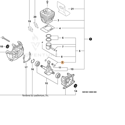 ECHO part 10001411520 — IPL diagram snippet (6x zoom, amber highlight)