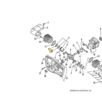 ECHO part 10001632830 — IPL diagram snippet (6x zoom, amber highlight)