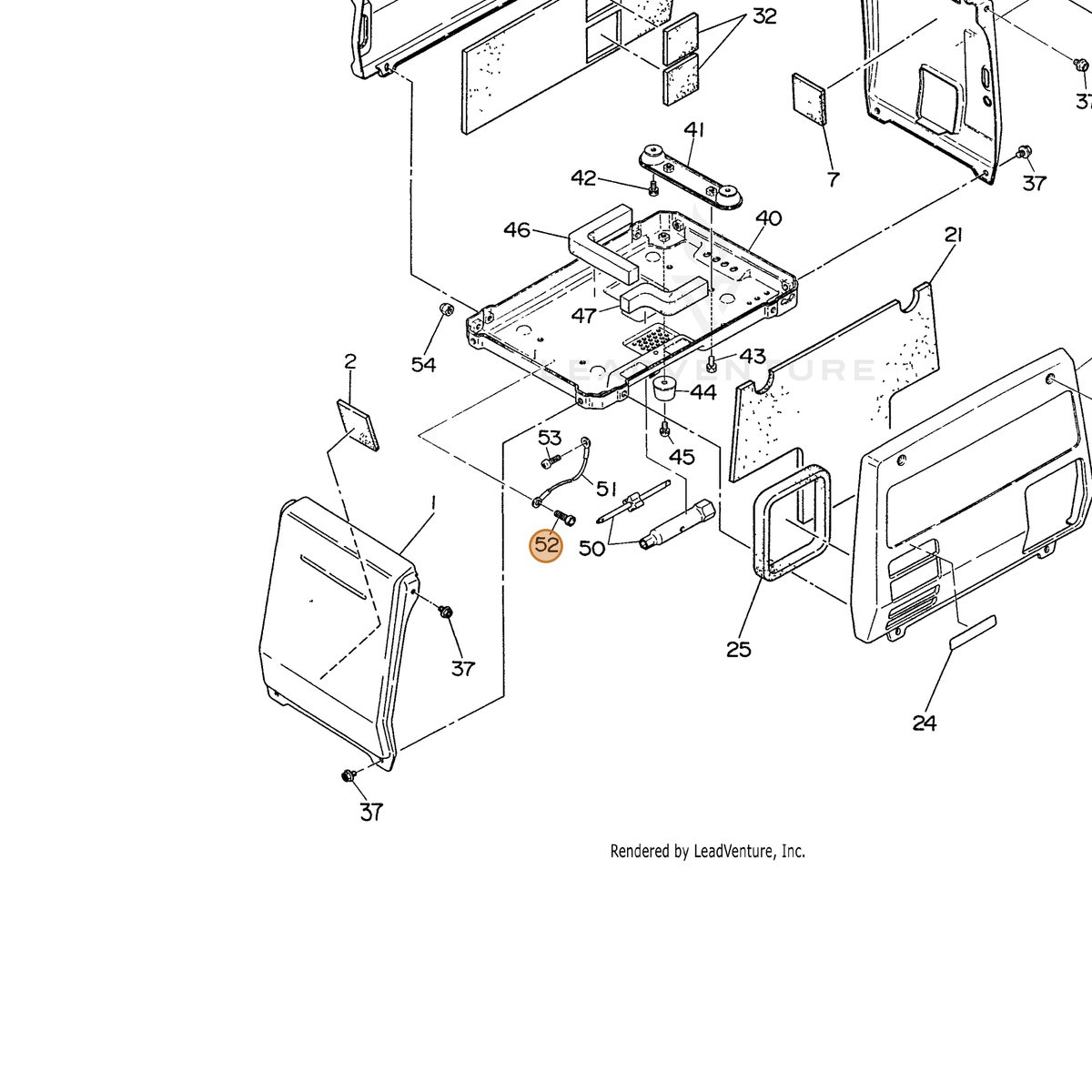 ECHO part 100016506120 — IPL diagram snippet (6x zoom, amber highlight)