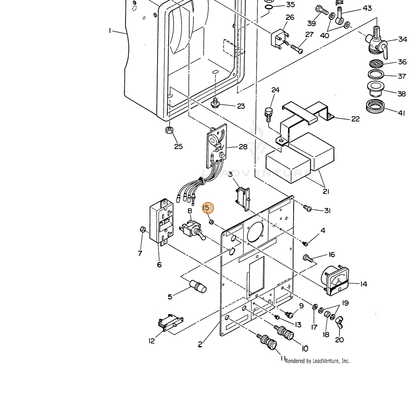 ECHO part 100021703000 — IPL diagram snippet (6x zoom, amber highlight)