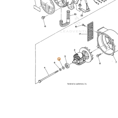 ECHO part 100031208000 — IPL diagram snippet (6x zoom, amber highlight)