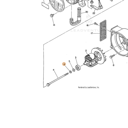 ECHO part 100032008000 — IPL diagram snippet (6x zoom, amber highlight)