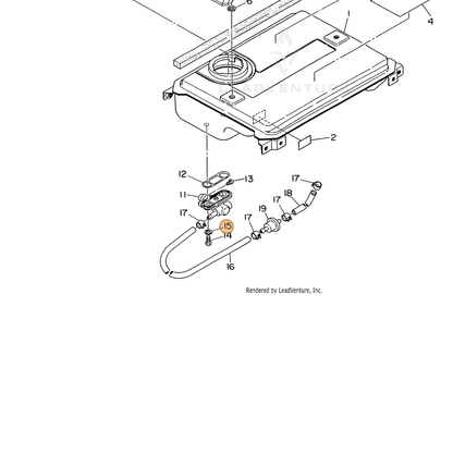 ECHO part 100037106000 — IPL diagram snippet (6x zoom, amber highlight)