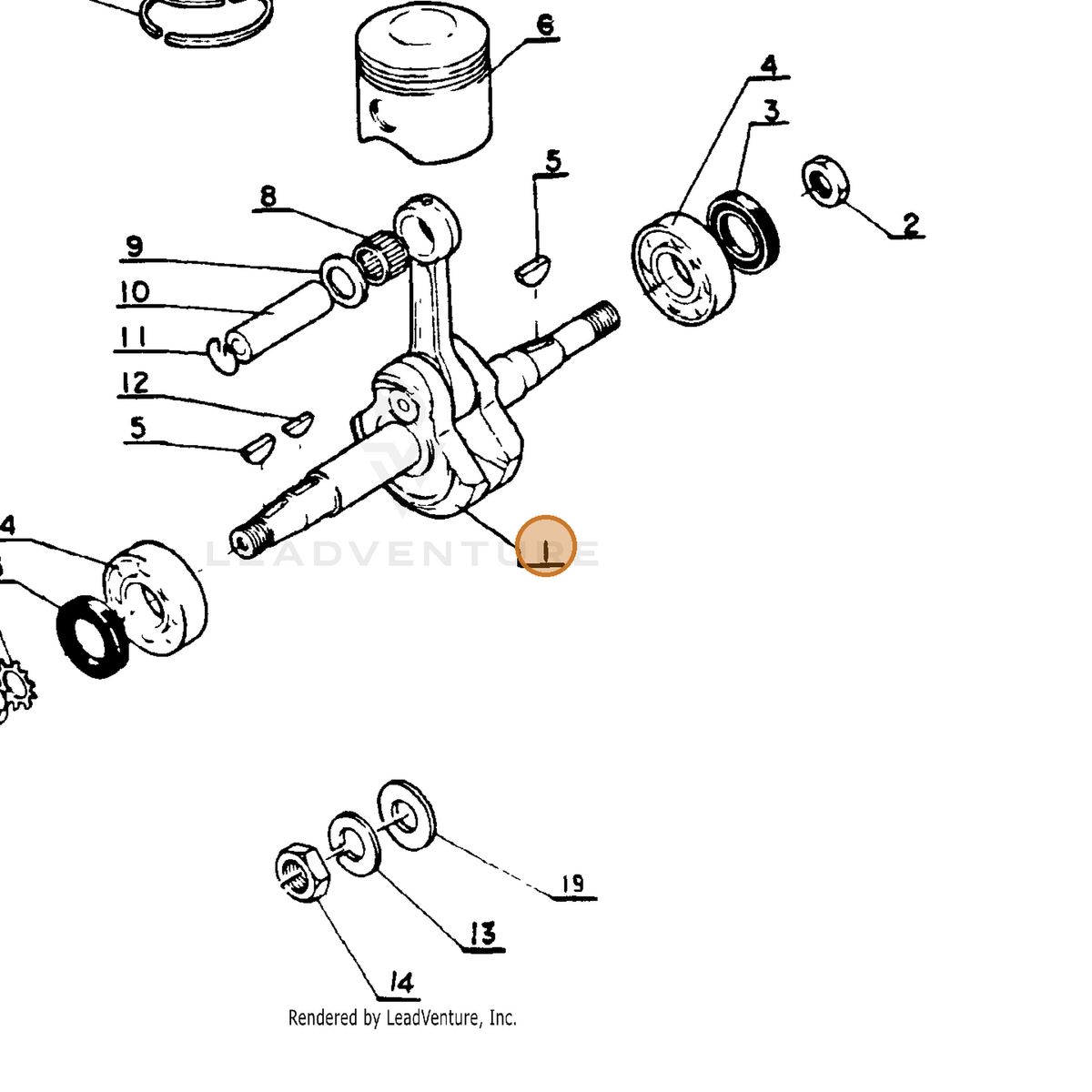 ECHO part 10010000330 — IPL diagram snippet (6x zoom, amber highlight)
