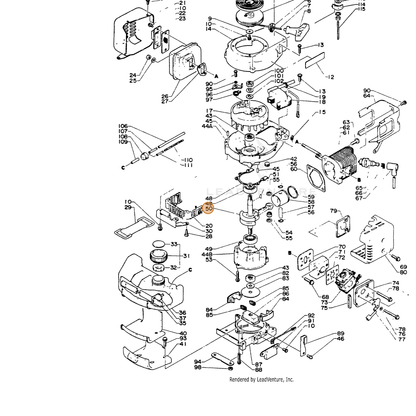 ECHO part 10010002060 — IPL diagram snippet (6x zoom, amber highlight)