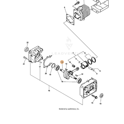 ECHO part 10010003360 — IPL diagram snippet (6x zoom, amber highlight)