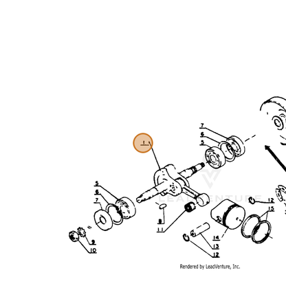 ECHO part 10010003930 — IPL diagram snippet (6x zoom, amber highlight)