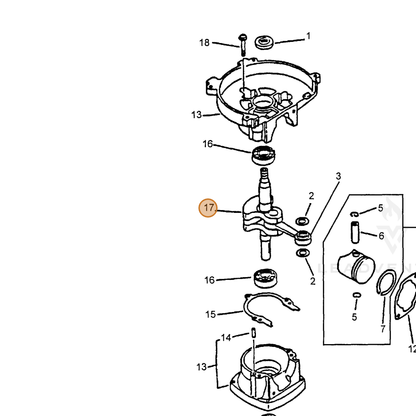 ECHO part 10010006564 — IPL diagram snippet (6x zoom, amber highlight)