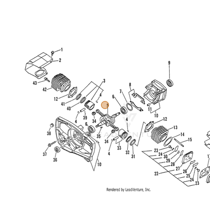 ECHO part 10010010560 — IPL diagram snippet (6x zoom, amber highlight)