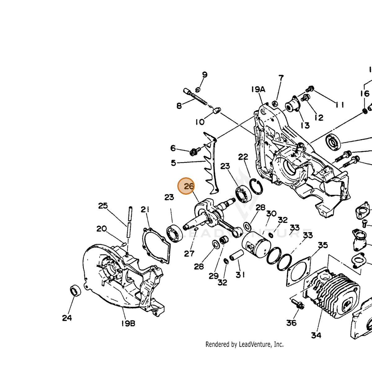 ECHO part 10010013730 — IPL diagram snippet (6x zoom, amber highlight)