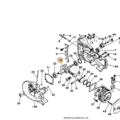 ECHO part 10010018430 — IPL diagram snippet (6x zoom, amber highlight)
