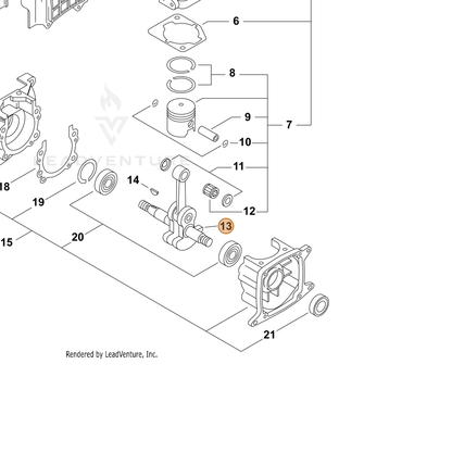 ECHO part 10010055931 — IPL diagram snippet (6x zoom, amber highlight)