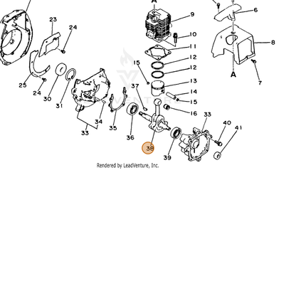 ECHO part 10010451230 — IPL diagram snippet (6x zoom, amber highlight)