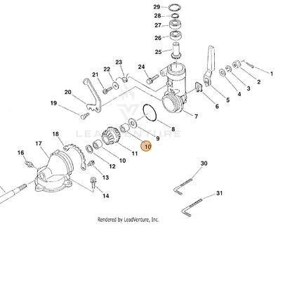 ECHO part 10011311520 — IPL diagram snippet (6x zoom, amber highlight)