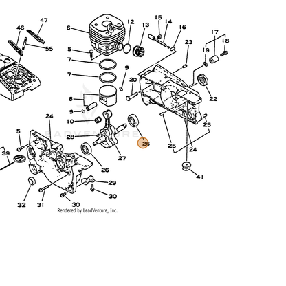 ECHO part 10012119830 — IPL diagram snippet (6x zoom, amber highlight)