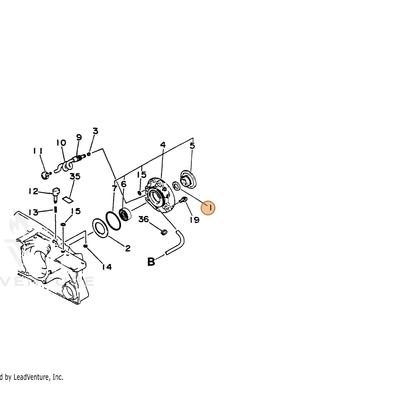 ECHO part 10012719830 — IPL diagram snippet (6x zoom, amber highlight)