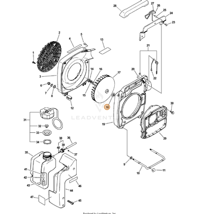 ECHO part 10013203360 — IPL diagram snippet (6x zoom, amber highlight)