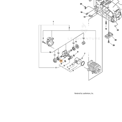 ECHO part 10014239130 — IPL diagram snippet (6x zoom, amber highlight)