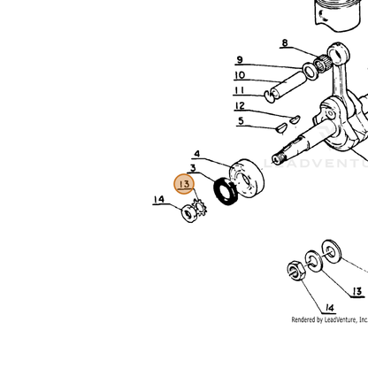 ECHO part 10014300230 — IPL diagram snippet (6x zoom, amber highlight)