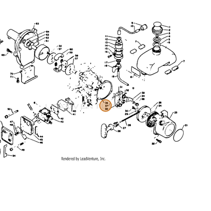 ECHO part 10014605930 — IPL diagram snippet (6x zoom, amber highlight)