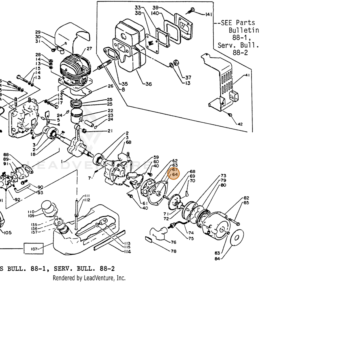 ECHO part 10014700910 — IPL diagram snippet (6x zoom, amber highlight)